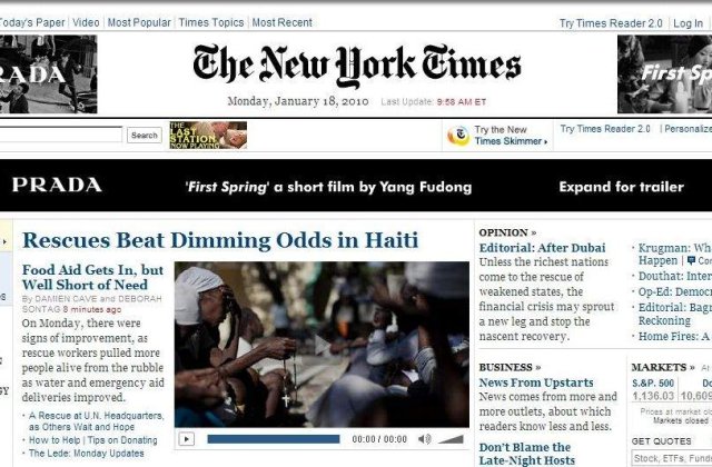 Raspunsul New York Times la criza: Taxa pentru accesarea stirilor online