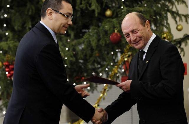 Basescu si Ponta, discutii la Cotroceni dupa intalnirile cu seful FMI