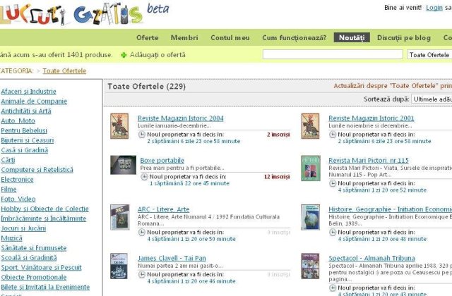 Acum poti sa oferi si sa primesti lucruri gratis!