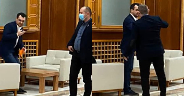 VIDEO Voiculescu, surprins fără mască pe holurile Parlamentului