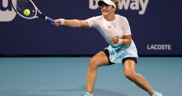 Tenismena Bianca Andreescu s-a calificat în sferturi la Miami Open (WTA)