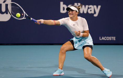 Tenismena Bianca Andreescu s-a calificat în sferturi la Miami Open (WTA)