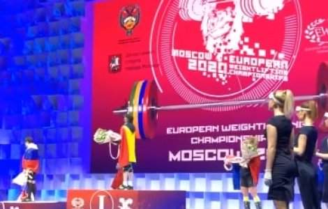 VIDEO Trei medalii de aur pentru Monica Csengeri, la Campionatele Europene de haltere de la Moscova