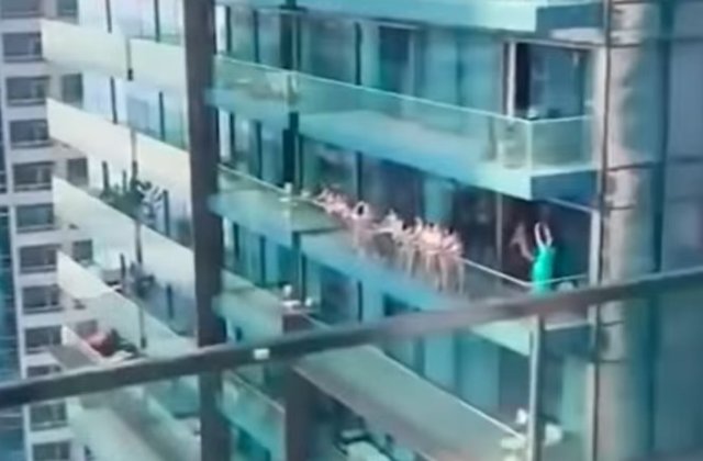 VIDEO Poliţia din Dubai a arestat 15 femei care s-au pozat nud pe balconul unui zgârie-nori