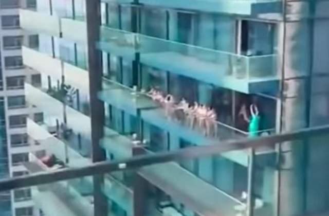 VIDEO Poliţia din Dubai a arestat 15 femei care s-au pozat nud pe balconul unui zg&acirc;rie-nori