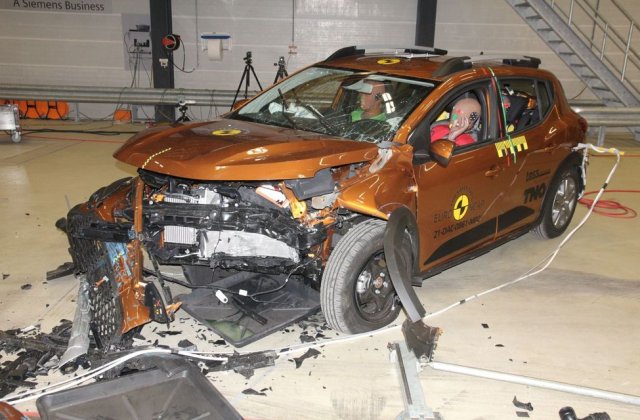 Dacia Sandero și Logan au primit 2 stele la testele EuroNCAP. Rezultatul, viciat de sistemele de siguranță