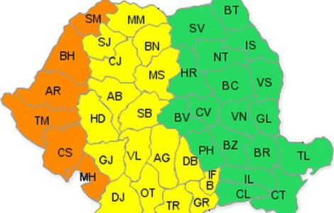 Cod Galben de canicula in centrul tarii, inclusiv Bucuresti