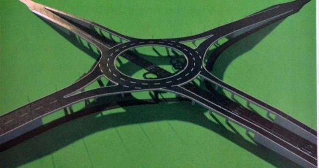 Un sens giratoriu suspendat, construit din fonduri europene in Prahova