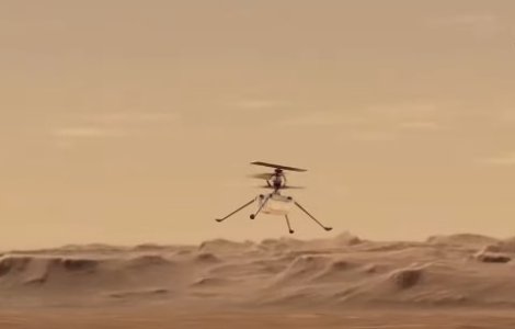 Elicopterul Ingenuity, al doilea zbor pe Marte, mai sus și pentru mai mult timp