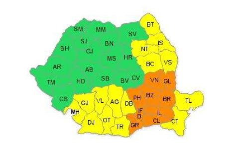 Codul portocaliu de ninsori, prelungit in 9 judete