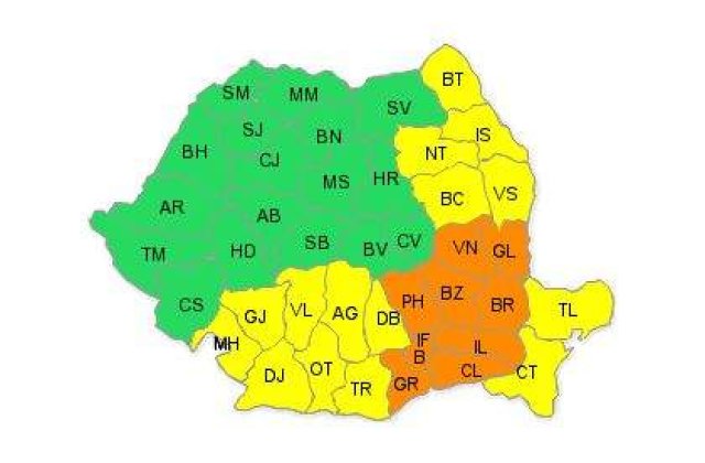 Codul portocaliu de ninsori, prelungit in 9 judete