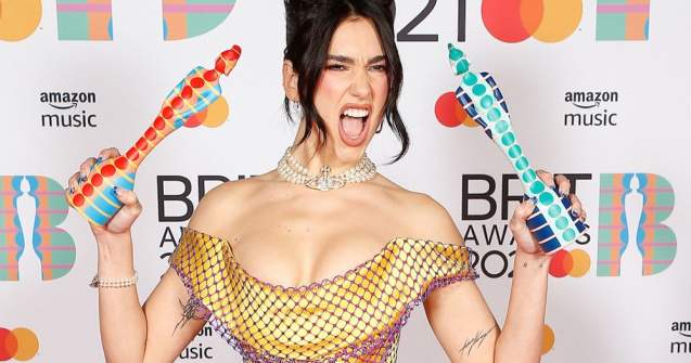 Dua Lipa a fost desemnată câștigătoarea galei Brit Awards 2021