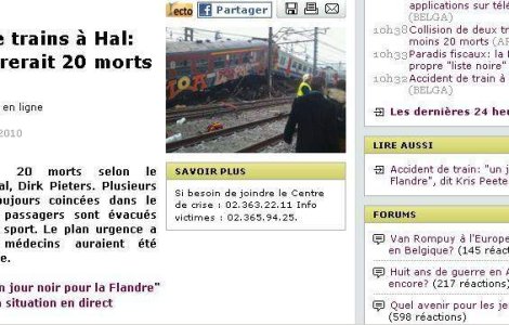 Grav accident feroviar la Bruxelles, soldat cu cel putin 20 de morti