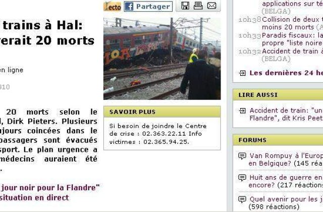 Grav accident feroviar la Bruxelles, soldat cu cel putin 20 de morti