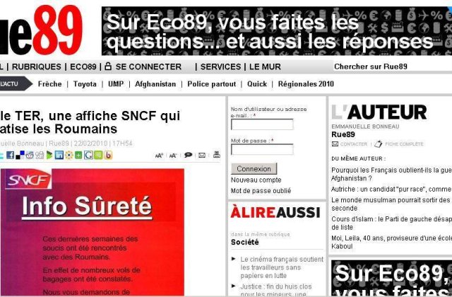 Mesaj transmis intr-un tren din Franta: Sporiti-va vigilenta, romanii fura!