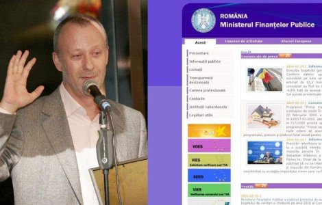 Andrei Gheorghe a facut site-ul Ministerului Finantelor violet: "Ca flacara lui Basescu"