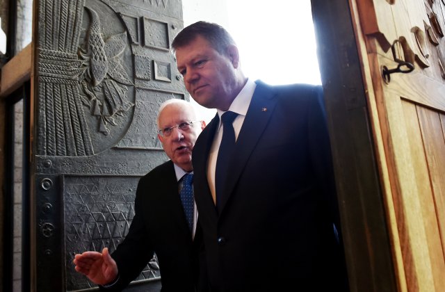 Relații bilaterale între România și Statul Israel. Klaus Iohannis îl va primi astăzi, la Cotroceni, pe liderul Reuven Rivlin