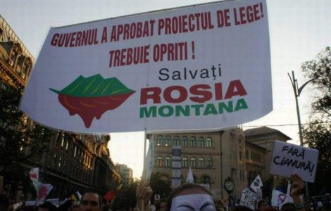 Aparatorii Rosia Montana au protestat pentru a sasea zi