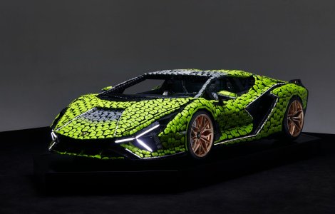 Cea mai nouă machetă Lego este acest Lamborghini Sian în mărime naturală