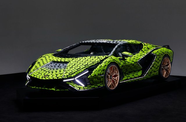 Cea mai nouă machetă Lego este acest Lamborghini Sian în mărime naturală