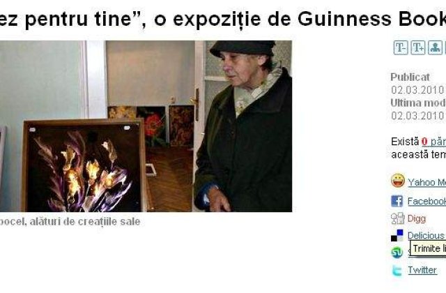 Cum vrea sa intre o pictorita romanca in Cartea Recordurilor?