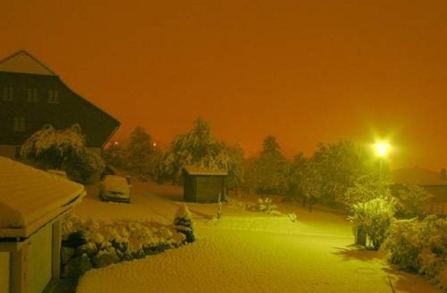 Rusii au avut parte de zapada colorata