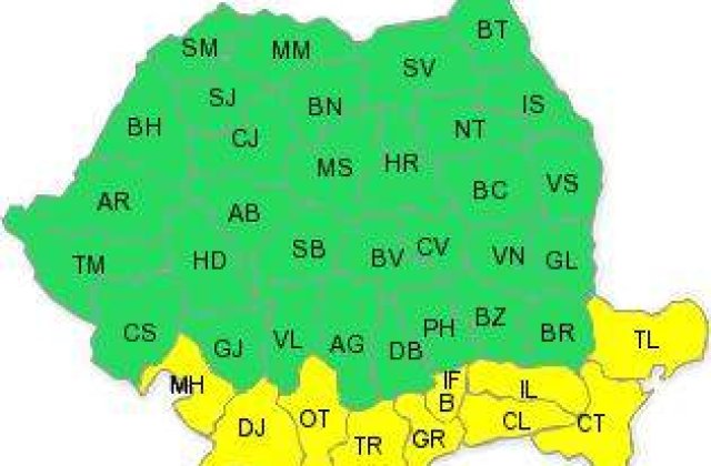 Cod Galben de ninsori si vant