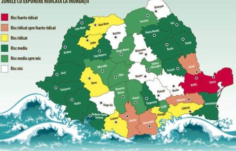  Foto  Prima harta a inundatiilor pentru Romania