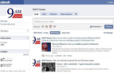 9AM pe Facebook si Twitter