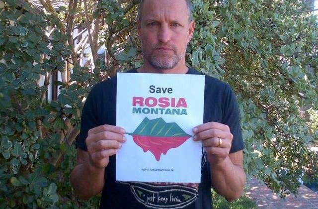 Woody Harrelson protesteaza pentru Rosia Montana