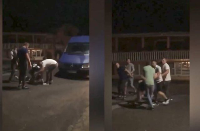 VIDEO Un polițist beat din Bihor a bătut un t&acirc;năr &icirc;n plină stradă. Imaginile sunt șocante