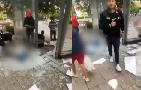 VIDEO Scene șocante în Baia Mare. Doi tineri proaspăt căsătoriți au fost spulberați în stație de un teribilist de 20 de ani