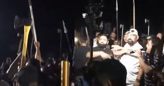 VIDEO Chef de chef cu săbii, furci și topoare în București. Participanții sunt cercetați penal