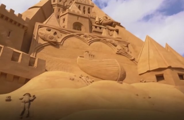 VIDEO Cel mai înalt castel de nisip din lume a fost construit în Danemarca