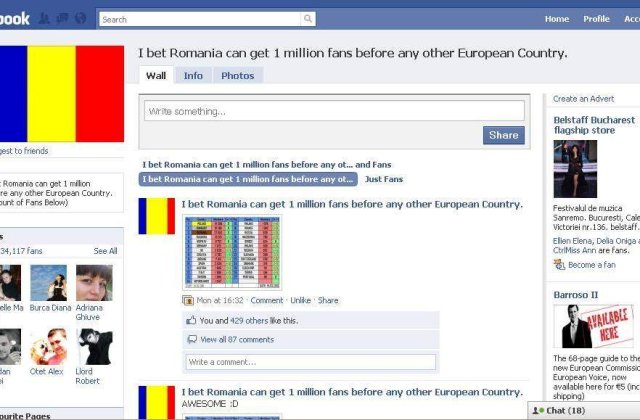 Concurs Facebook: Romania, una dintre cele mai populare tari din Europa