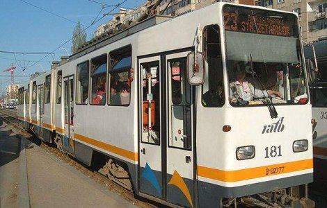 Un tramvai al liniei 23 a deraiat in cartierul Ferentari din Capitala