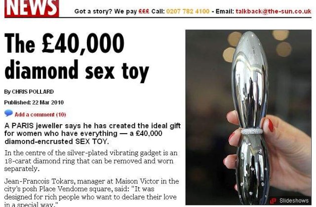 Cat costa cea mai scumpa jucarie erotica din lume?