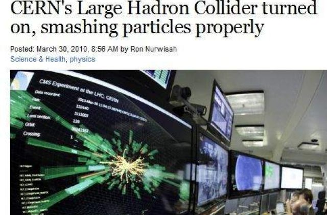 Record mondial stabilit de LHC: Primele ciocniri de particule!