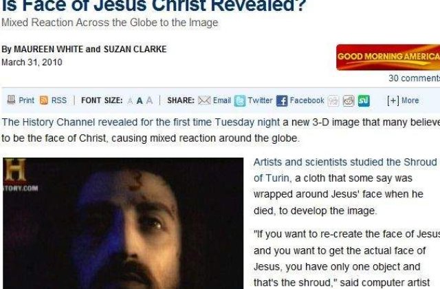 [VIDEO] Imaginea lui Iisus, recreata 3D