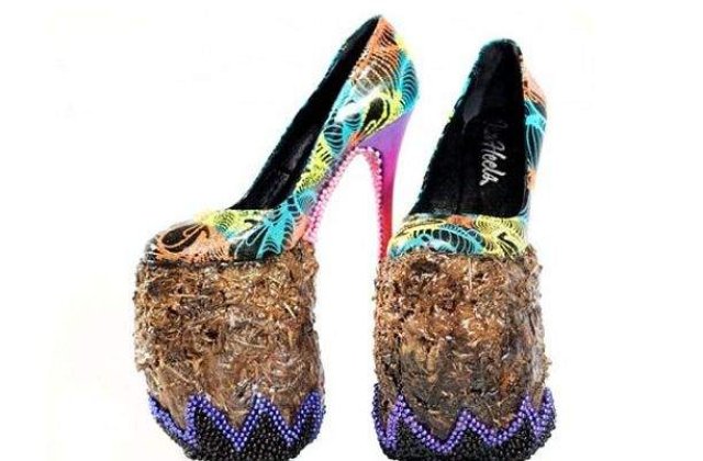 Pantofi din balega de elefant