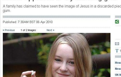 Iisus "mi s-a aratat in guma de mestecat"