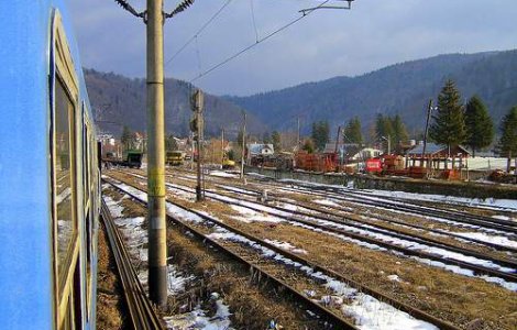 Un tren a deraiat in Bistrita