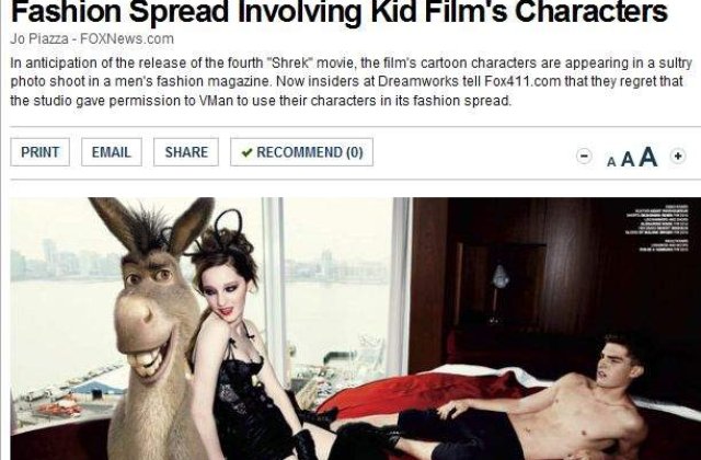 Personajele din "Shrek", in poze "picante"