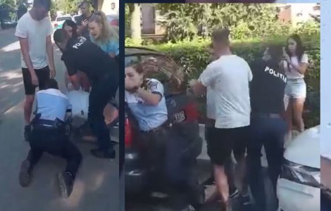 VIDEO Bărbatul care a lovit o polițistă, reținut pentru 24 de ore sub acuzația de ultraj