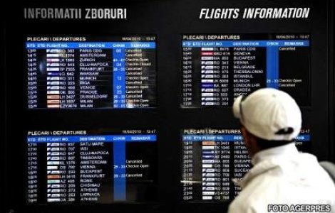 Haos in aeroporturi dupa "plecarea" norului