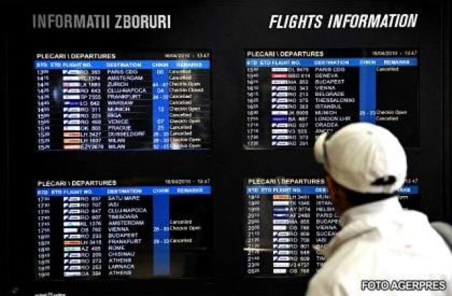 Haos in aeroporturi dupa "plecarea" norului