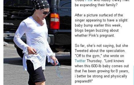 Pink este gravida?