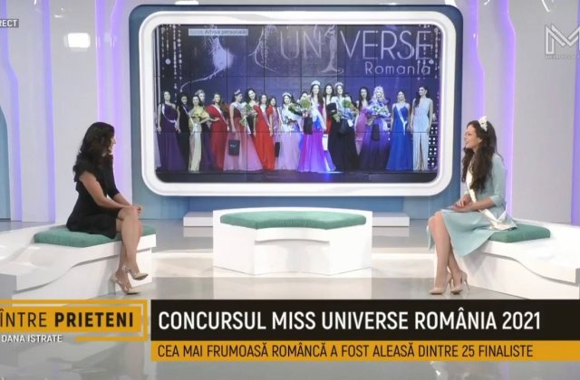 Miss Universe România 2021 prezentă pentru prima dată într-un studiou de televiziune, la Metropola TV