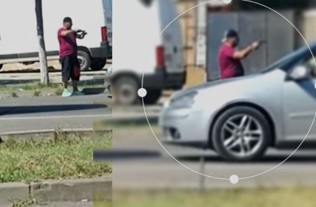 VIDEO Momente de panică &icirc;n Ploiești. Un bărbat a amenințat trecătorii cu un pistol de jucărie