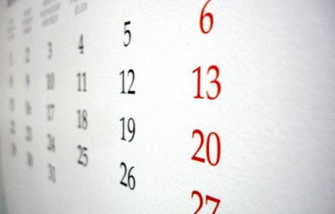 Calendarul zilelor libere in 2014